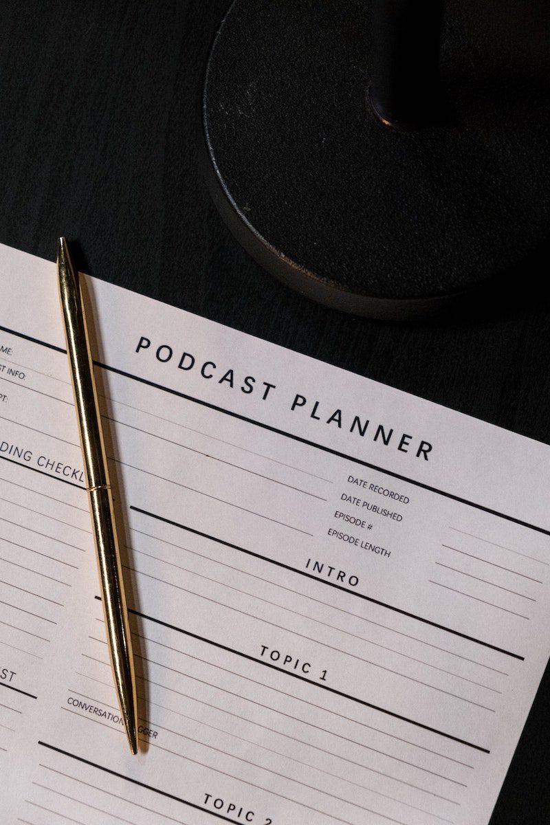 podcast planner paper podcast planner paper